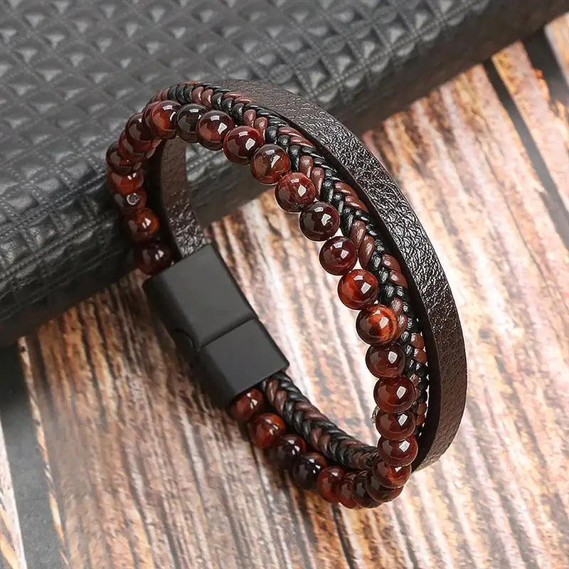 Men’s Multi-Layer Leather Bracelet