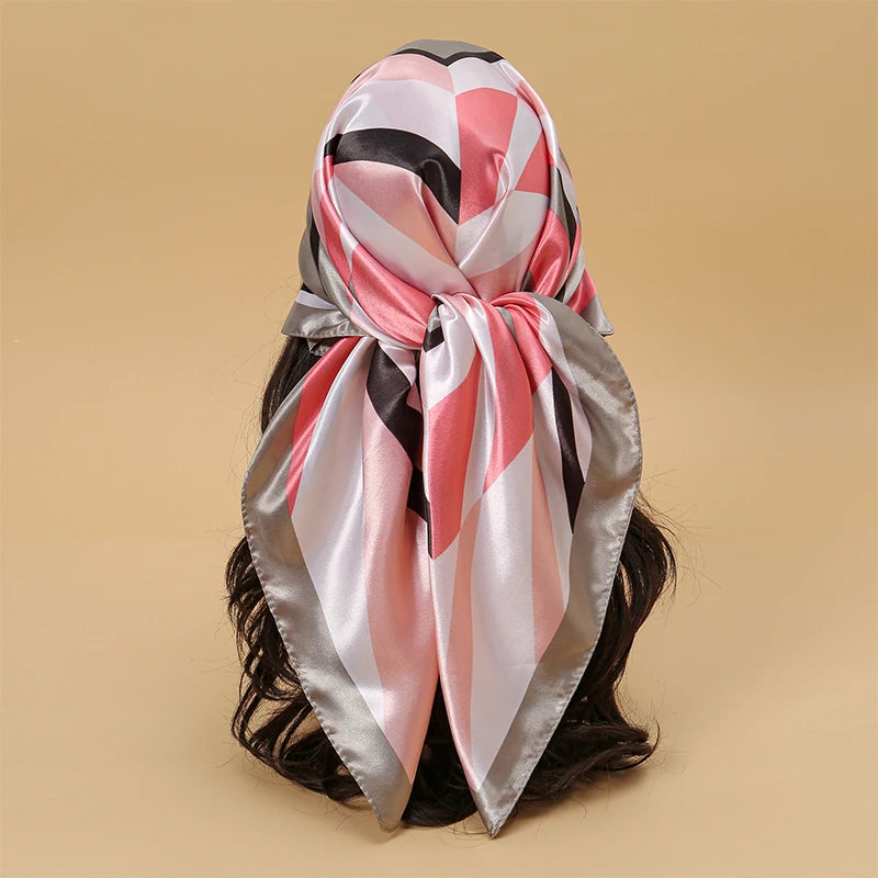 Elegant Satin Square Scarf