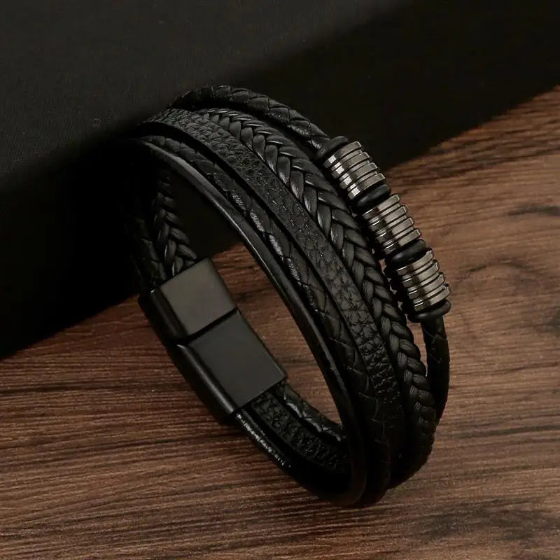 Men’s Multi-Layer Leather Bracelet