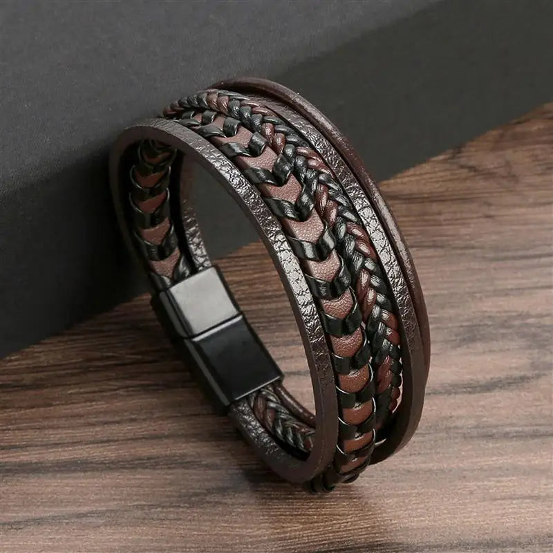 Men’s Multi-Layer Leather Bracelet