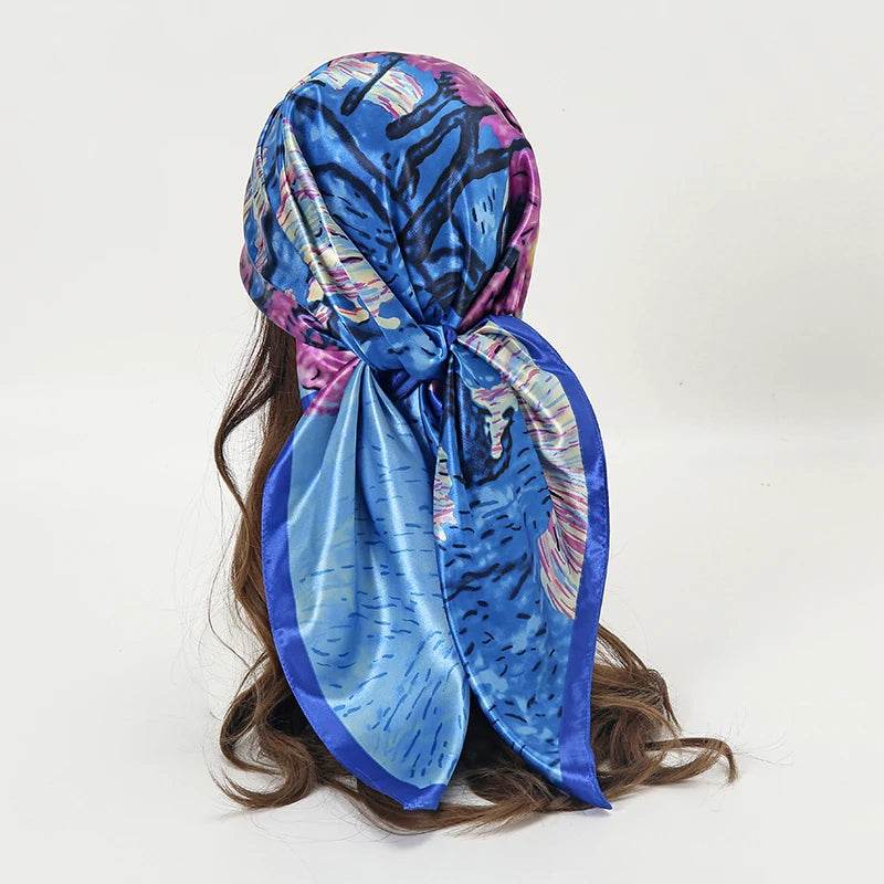 Elegant Satin Square Scarf