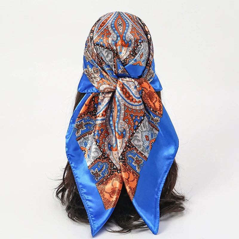 Elegant Satin Square Scarf