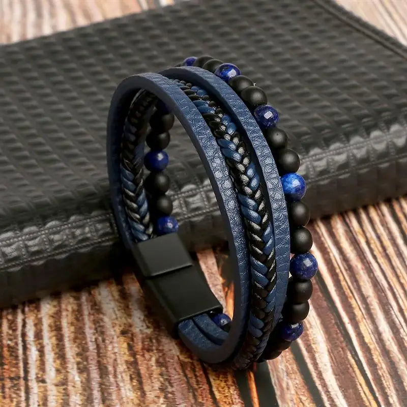 Men’s Multi-Layer Leather Bracelet