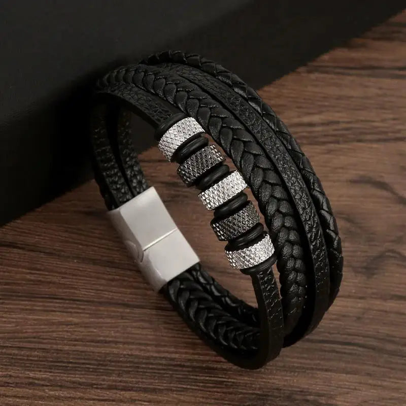 Men’s Multi-Layer Leather Bracelet