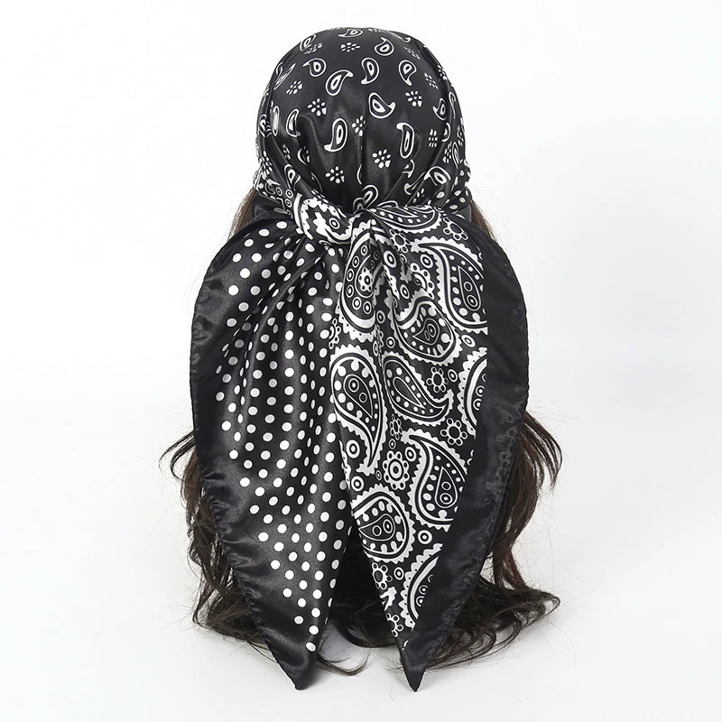 Elegant Satin Square Scarf