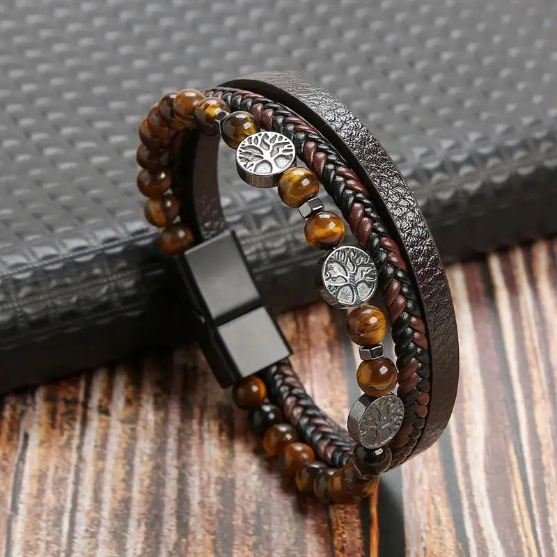Men’s Multi-Layer Leather Bracelet
