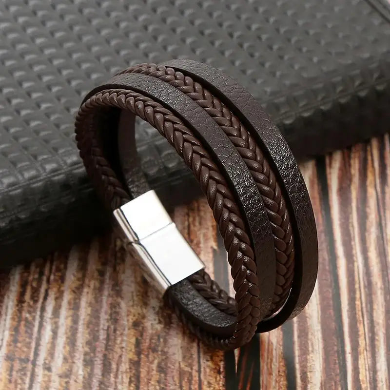 Men’s Multi-Layer Leather Bracelet