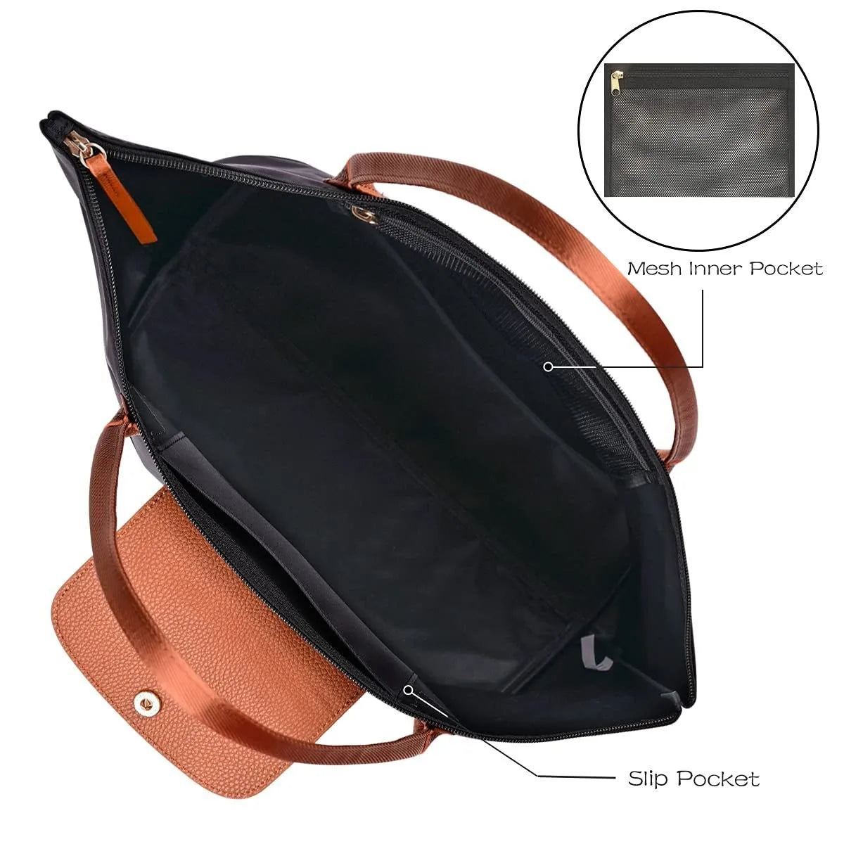 Designer Nylon Tote Bag – Lightweight Travel Purse