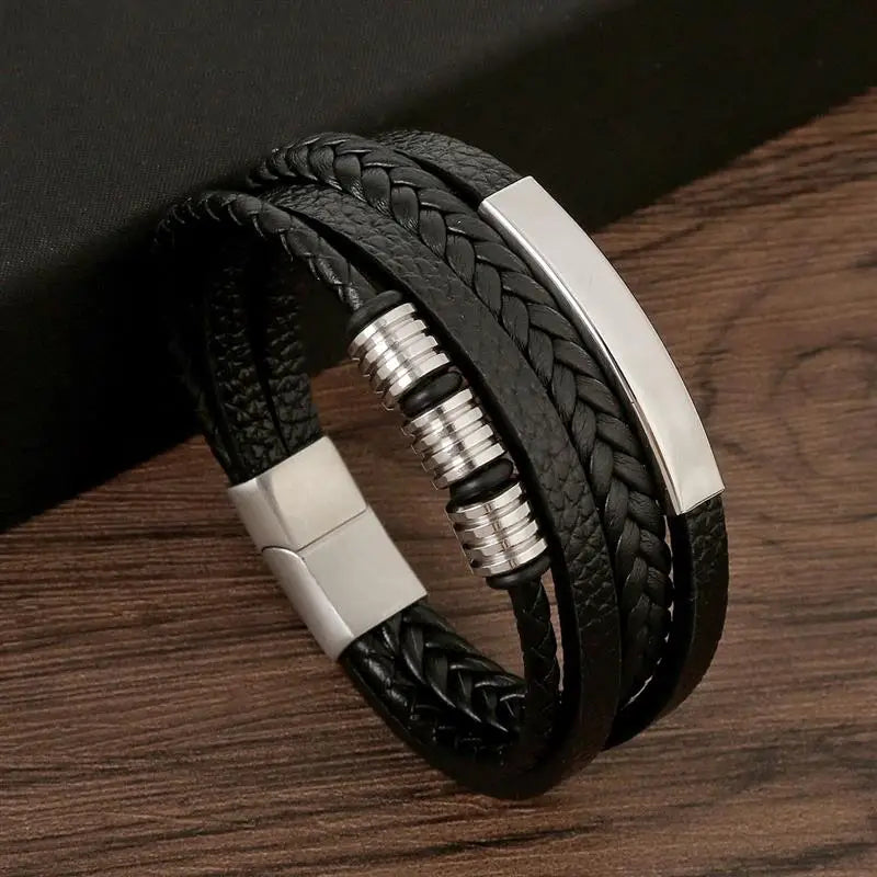 Men’s Multi-Layer Leather Bracelet