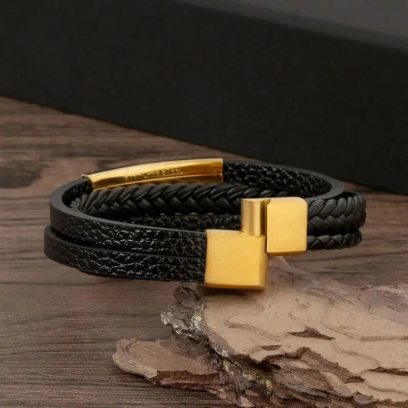 Men’s Multi-Layer Leather Bracelet