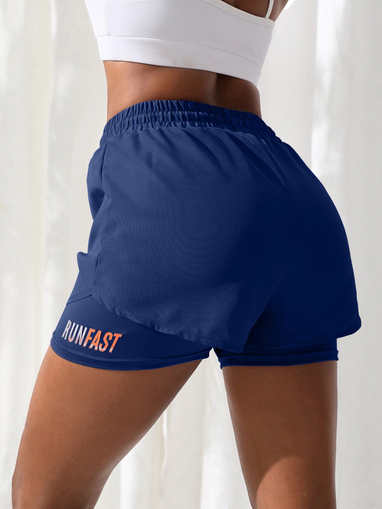 Women’s High-Rise Yoga Shorts (2-in-1 Design)