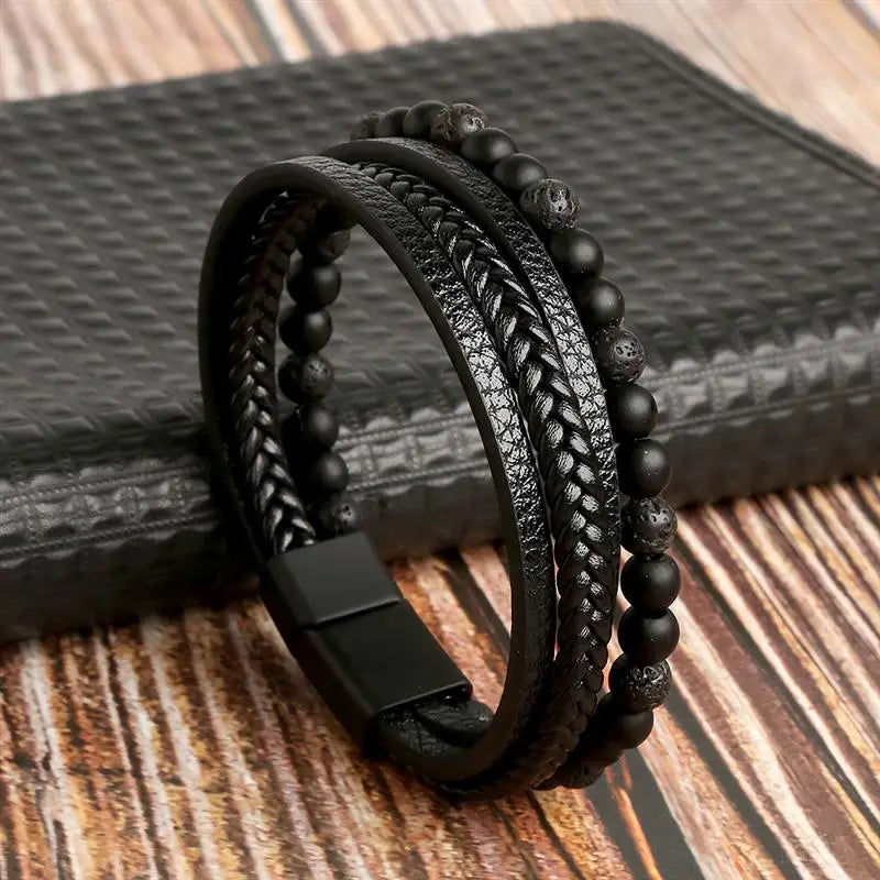 Men’s Multi-Layer Leather Bracelet