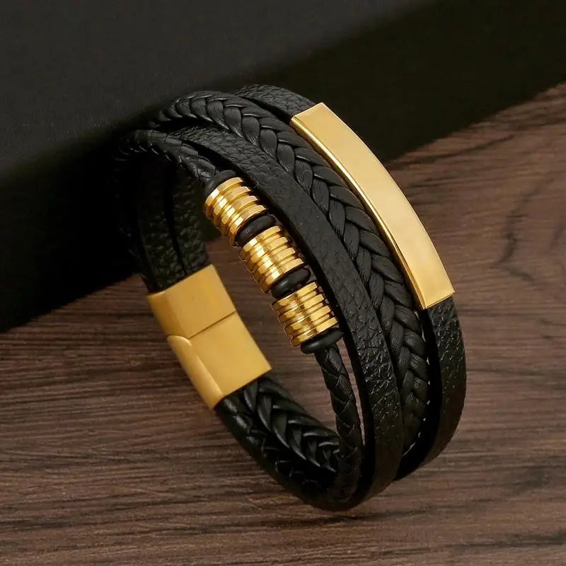 Men’s Multi-Layer Leather Bracelet