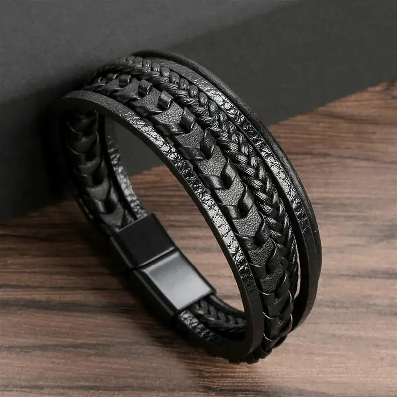 Men’s Multi-Layer Leather Bracelet