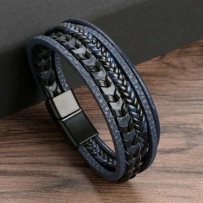 Men’s Multi-Layer Leather Bracelet